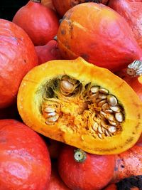 Full frame shot of pumpkins