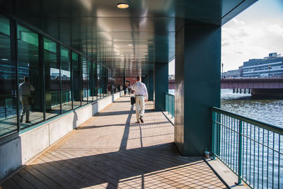 Man walking in city