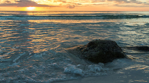 Tropical sunset from koh rong island, cambodia