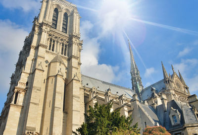 Low angle view of buildings against sky