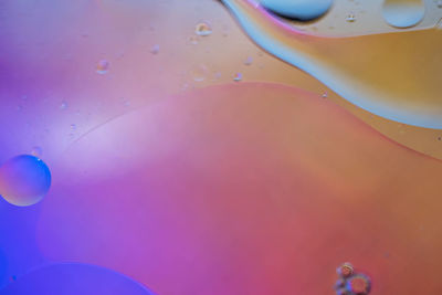 High angle view of bubbles in water