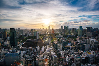 Aerial view of city