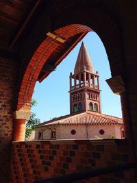 Low angle view of temple against clear sky