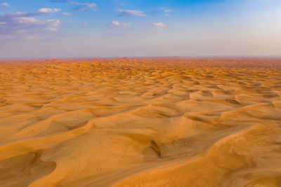 Scenic view of desert against sky