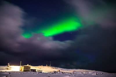 Scenic view of dramatic sky at night