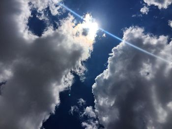 Low angle view of cloudy sky