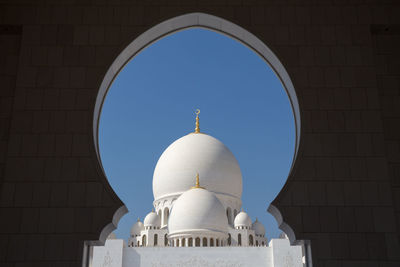 Low angle view of a building against clear sky