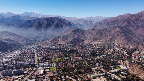 High angle view of city