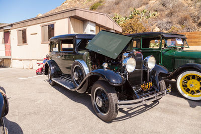 Vintage car on street