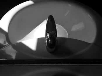 Close up view of mirror