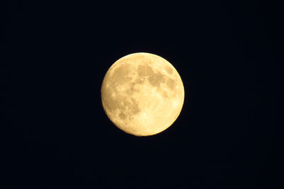 Low angle view of moon in sky