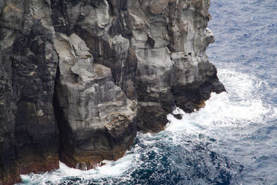 Rock formations in sea