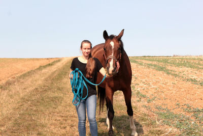 Horse standing in a field