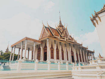 Low angle view of traditional building against sky