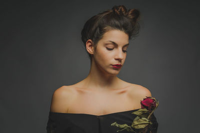 Portrait of young woman