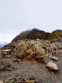 Rock formations against sky