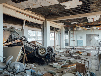 Interior of abandoned building