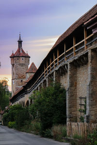 Historic walls in rothenburg ob the tauber