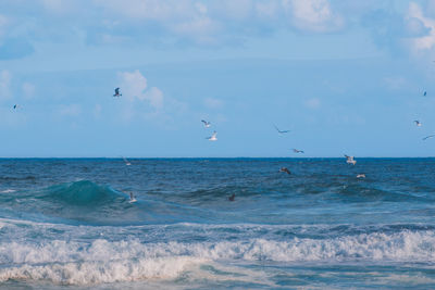 Scenic view of sea against sky