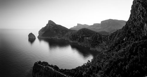 Rock formations in a sea