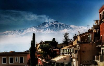 Snow covered mountains