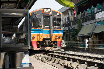 Train at railroad station