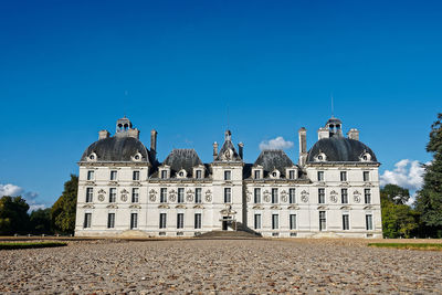 View of historic building against blue sky