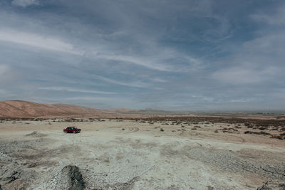 Scenic view of desert against sky