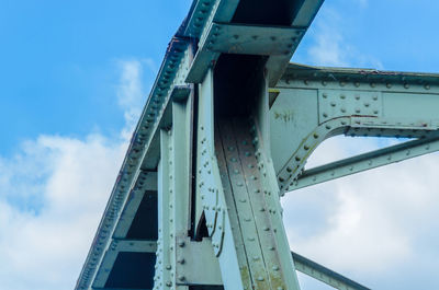 Low angle view of bridge against sky