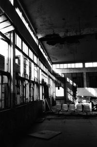 Interior of abandoned train
