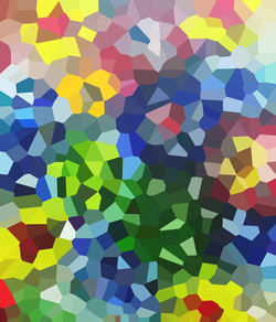 High angle view of multi colored pattern on floor