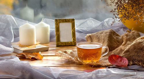 Close-up of drink on table