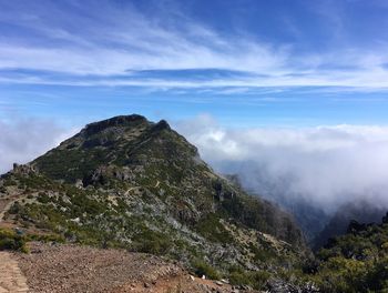 Scenic view of mountain against sky