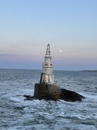 Lighthouse at sunset. black sea bulgaria