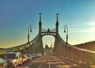 Road passing through city