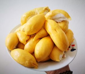 Close-up of fruits in plate