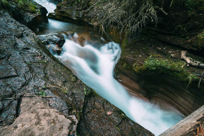 River flowing through rocks