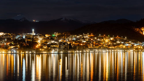 Illuminated city at night