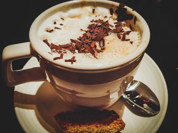 Close-up of coffee on table