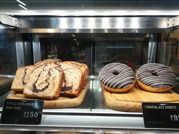 Close-up of dessert in store