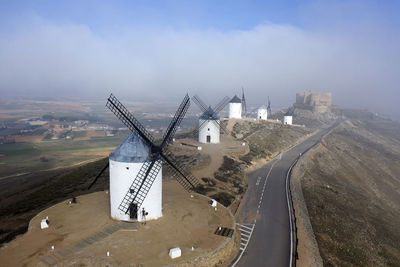 High angle view of road passing through landscape