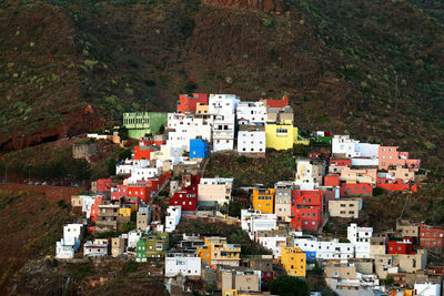 High angle shot of townscape