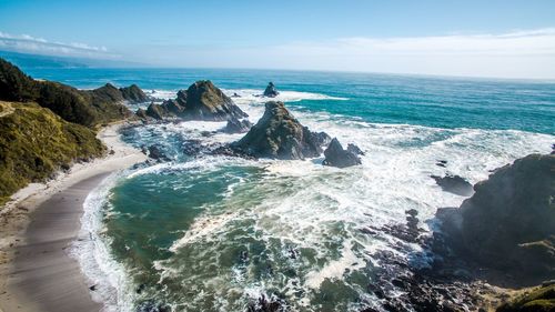 Scenic view of sea against sky