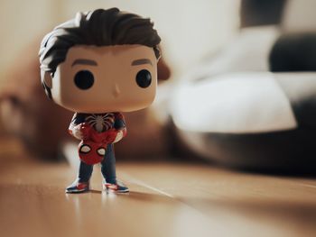 Close-up of stuffed toy on table at home