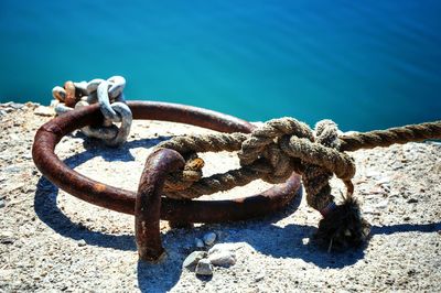 Close-up of rusty chain