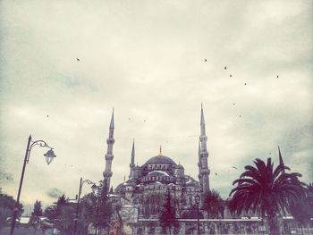 Low angle view of built structure against sky