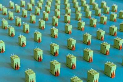 High angle view of toy blocks