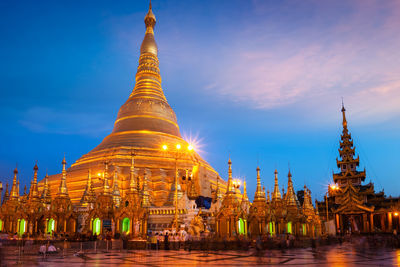 Low angle view of temple against sky