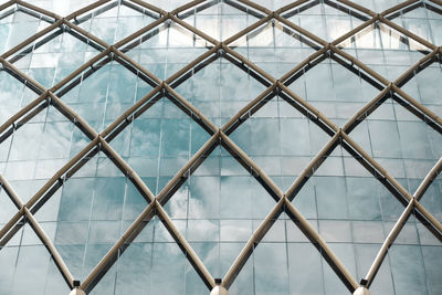 Full frame shot of glass modern office building