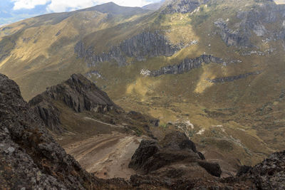 Scenic view of landscape and mountains
